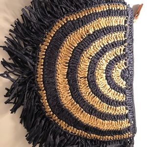 J. Crew raffia clutch